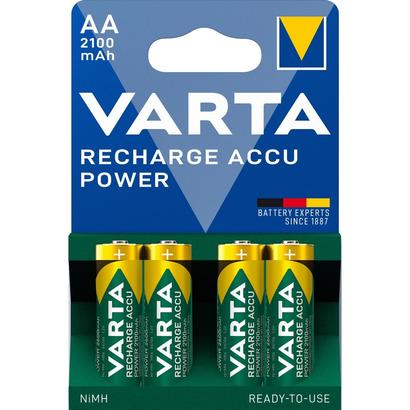 Pile Rechargeable VARTA Ni-MH AA/LR6 2100mAh - Lot de 4 unités