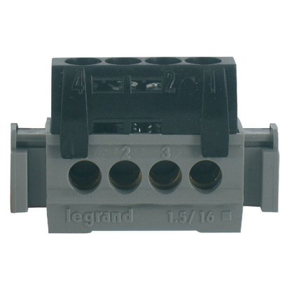 BORNIER PHASE NOIR 4 BORNE 16MM²