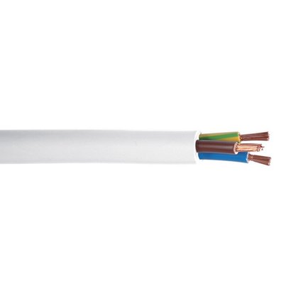 CABLE SOUPLE HO5VVF 3G2.5 MM² BLANC 75M