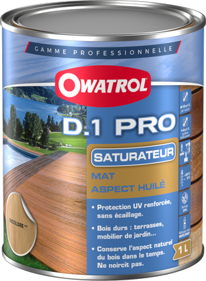 Saturateur Bois Exotique D1 PRO OWATROL - Incolore - Pot de 1L