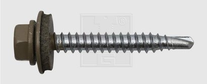 VIS DE BARDAGE TETE HEXAGONALE  4.8 X 25 mm - RAL 7006 - BEIGE - P/100