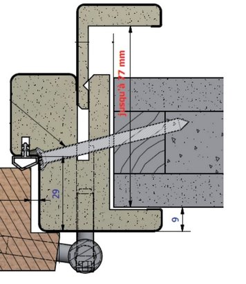 Huisserie thermique fin de chantier 52/77mm pour porte ELIS Gris Poussant Droit 204x83cm 