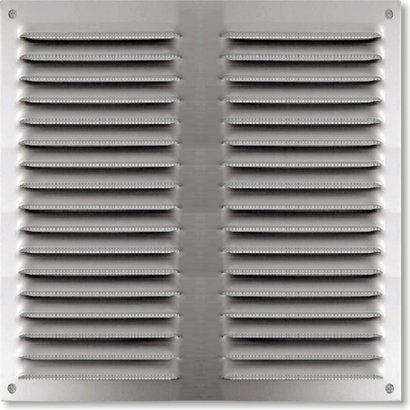 GRILLE VENTILATION ALU ANODISE 200X200 AVEC MOUSTIQUAIRE