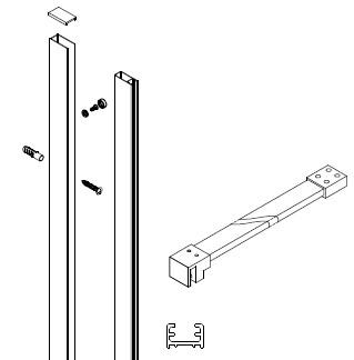 Profilés et barre de renfort du kit
