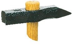 Têtu de maçon- 1 tête creuse et 1 pointe décentrée avec manche frêne 