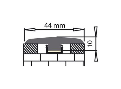 Profilé Jonction pour stratifié CLIP400 - L.900mm ép.8mm - 536 Chêne Lin