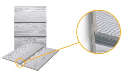 Lame de bardage CEDRAL LAP RELIEF - 3600x190x10 mm- C01 Blanc 