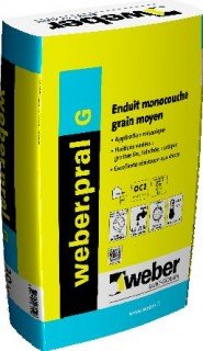 ENDUIT MONOCOUCHE PROJETE LOURD WEBER.PRAL G 015 25KG