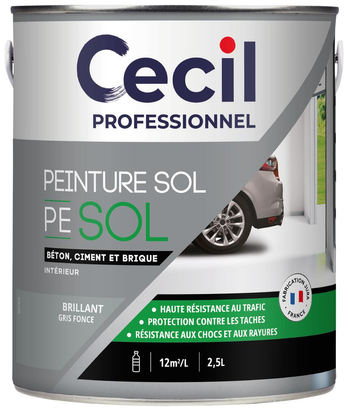 Peinture Sol PE SOL - Gris Foncé - Pot de 2,5L
