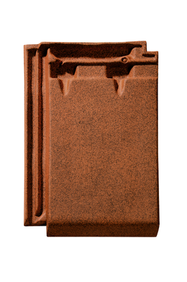 Tuile regence terre cuite brun vieilli - long. 32,8CM x larg. 22,6CM