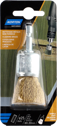 Brosse perceuse Pinceau Ondulé Laiton 25