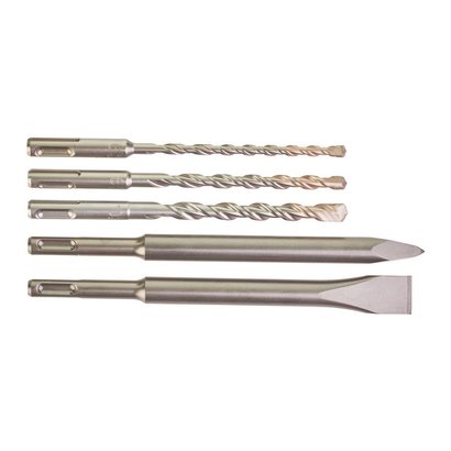 STARTER KIT SDS+ BURIN ET FORETS: - 3 FORETS SDS  PLUS 2 TAILLANTS: Diam.6 / 8/ 10 X 160MM - 1 X BURIN PIC - 1 X BURIN PLAT