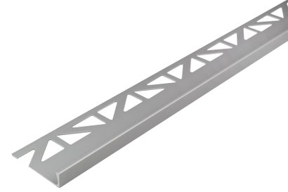 Profilé de finition carrelage - Chant droit DUROSOL-  Aluminium Titane anodisé - Longueur 250 cm - Ht 10 mm - DSAE 100-T/250