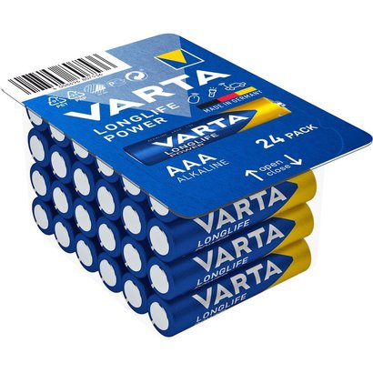Pile Alcaline VARTA  Longlife Power  AAA/LR03 - Lot de 24 unités
