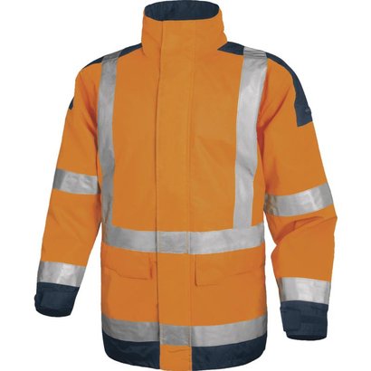 Parka EASYVIEW - Haute visibilité - Orange Fluo/Bleu Marine - T.3XL