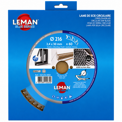 Lame scie circulaire finition Ø216 alésage 30 - Leman