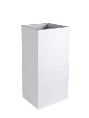 Pot Carré Haut GRAPHIT 39,5x39,5x80cm 31L Blanc Cérusé