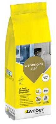 Joint esthetique polyvalent WEBERJOINT STAR Blanc pur E06 2kg