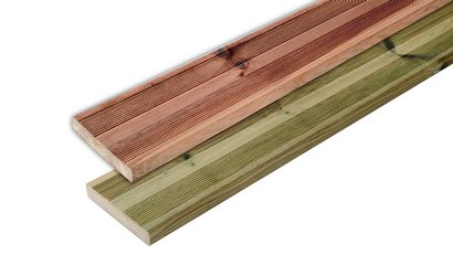 Lame de terrasse bois PRIMA OCEANIC classe 4 vert - long. 420 cm x larg. 14.5 cm x ep. 27 mm