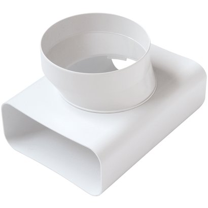 ASPIRATION- COUDE T VERTICAL D125-150X70 POUR TUBE ROND A RECTANGULAIRE