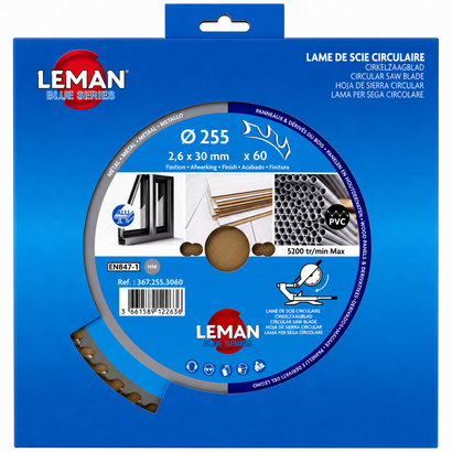 Lame scie circulaire finition Ø255 alésage 30 - Leman