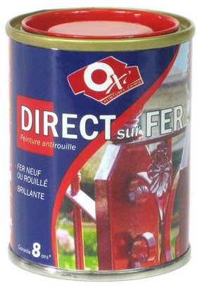 Peinture glycéro DIRECTE Fer anti-rouille brillant blanc 100 mL