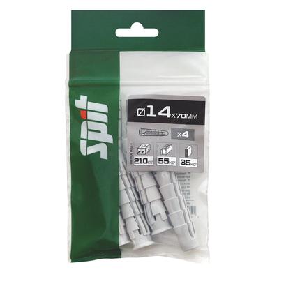 Cheville nylon SPIT Ø14x70MM - Sachet de 40 pièces