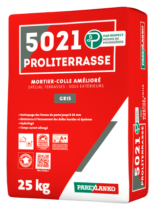 Mortier-colle carrelage amélioré terrasse C2E - PROLITERRASSE 5021 - Beige - Sac de 25kg