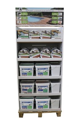 BOX ACCESSOIRES TERRASSE BOIS CALES PLAT+CRANT-BANDES+APPUI LAMBOURDE