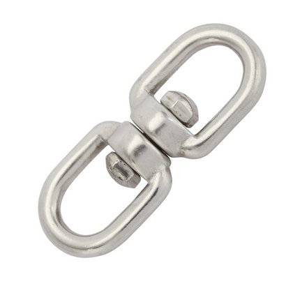 EMERILLON DOUBLE ZAMAK NICKELE OEIL 19 MM