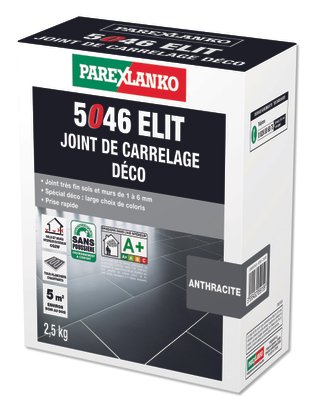 Joint carrelage ELIT fin décoratif mur et sol CG2 W anthracite 2,5kg (5046)