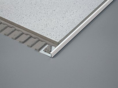 Profilé de finition carrelage - Chant droit DUROSOL - Aluminium Blanc laqué - Longueur 250 cm - Ht 12,5 mm - DSAC 1230/250