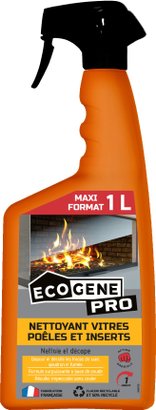 Nettoyant vitres poeles et inserts ecogene maxi format 1 l