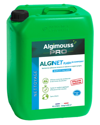 Nettoyant façade ALGINET FLASH bi-composant 10L Algimouss