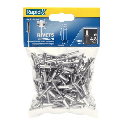 RIVET ALU STANDARD D4.8 X 14 MM