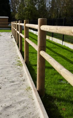 Piquet clôture RANCH 2 trous Ø140mm L.2m