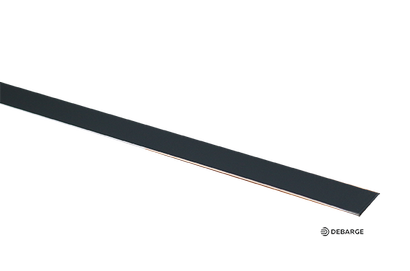 Glissière verticale pour poteau Alu H21 - 15x25mm Ht.1,10m - Gris mat
