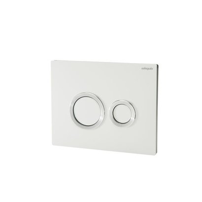 PLAQUE COMMANDE HOOP BLANC + ENJOLIVEUR CHROME BRILLANT