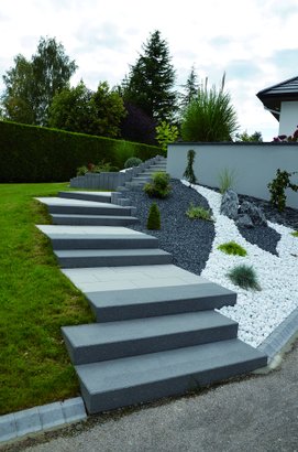 Bloc-Marche TOCANO 120 x 40 x 14 cm Basalt Artwork 61