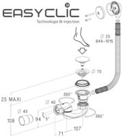 VIDAGE EASYCLIC COMMANDE PIED 1MAVEC D4043 - 0203560