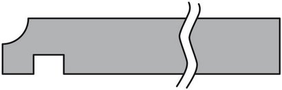 Planche de Rive Sapin pour toiture - Profil 1 congé rainuré - 20x220mm L.4,50m