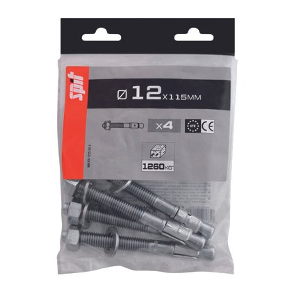 Goujon  à bague  FIX 3 SPIT   Ø12x115MM - Sachet de 4 pièces