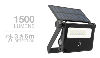 Projecteur solaire avec détecteur - 1500 LM - IP65 - Debflex