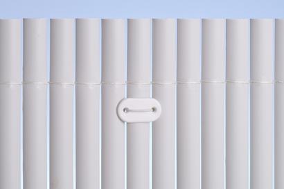 Kit de fixation pour canisses PVC - blanc - (attache + brin 14 cm fil de fer plastifié) 26 pcs