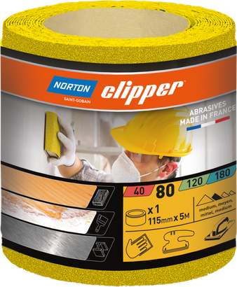 Rouleau Papier abrasif 115x5Ml Grain 80