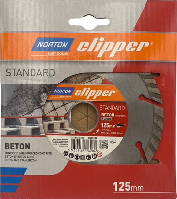 Disque diamant STANDARD BETON TURBO 125x22.23