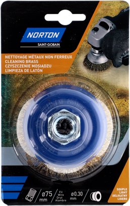 Brosse meuleuse Coupe Ondulé Laiton 75