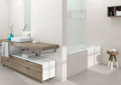 CARRELAGE MURAL DECOR CI DOWNTOWN 25 X 80 X 1 RELIEF WHITE