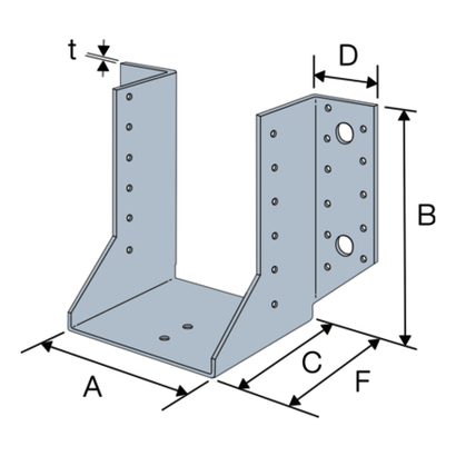 Sabot à ailes extérieures SAE380/76/2