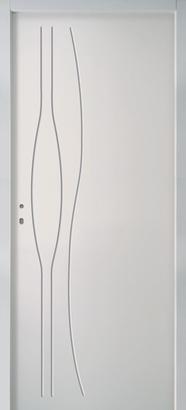 Bloc-porte BOREAL à recouvrement - Alvéolaire Groove rainuré  - Huisserie Perf+ 86 x 54MM - Serrure PDDT -  poussant droit - 204 x 73CM